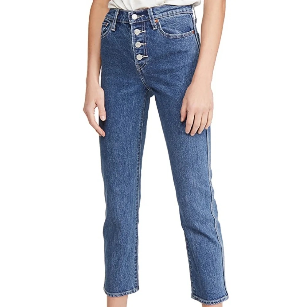 Levi's Premium Wedgie High Rise Straight Jeans Blue Size 24